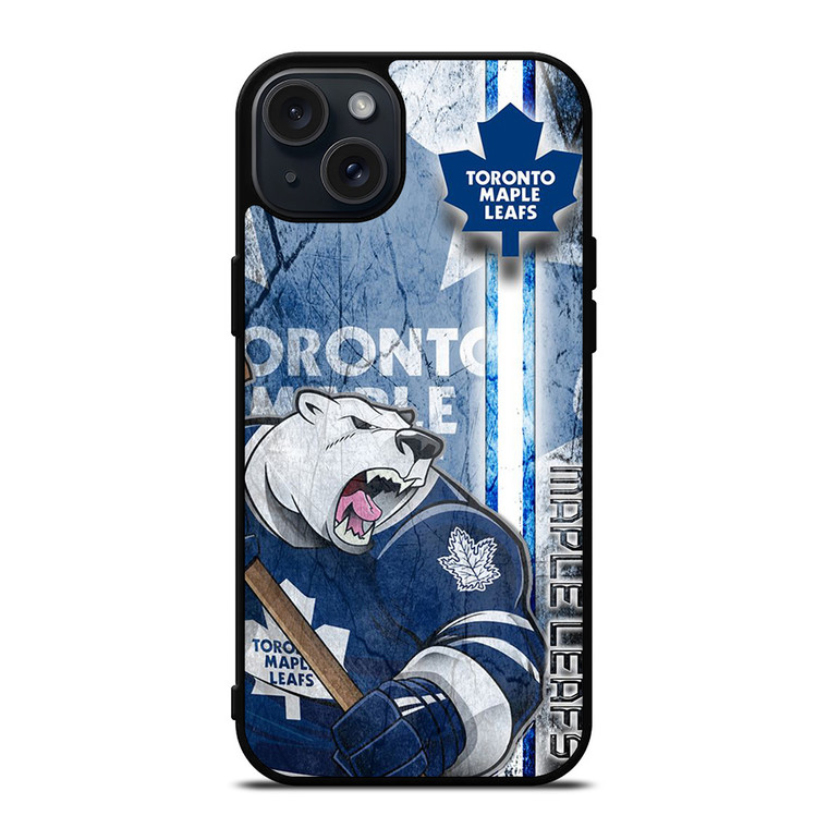 TORONTO MAPLE LEAFS LOGO BEAR MASCOT iPhone 15 Plus Case Cover