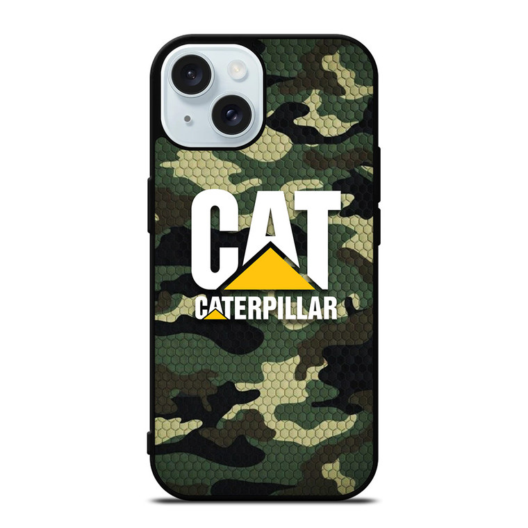 CATERPILLAT TRACTOR LOGO CAT CAMO ICON iPhone 15 Case Cover