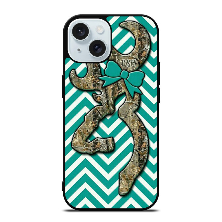 COUNTRY GAL CAMO BROWNING CHEVRON iPhone 15 Case Cover