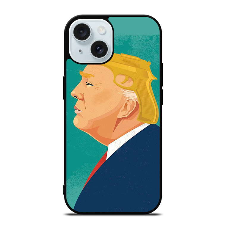 DONALD TRUMP HAIR TRIGGER iPhone 15 Case Cover