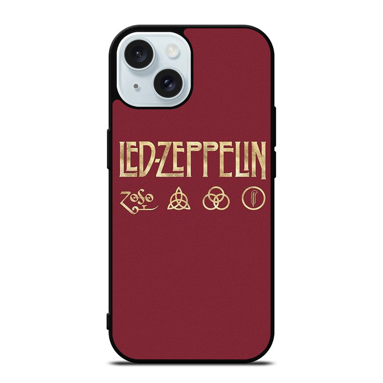 LED ZEPPELIN BAND LOGO iPhone 15 Case Cover