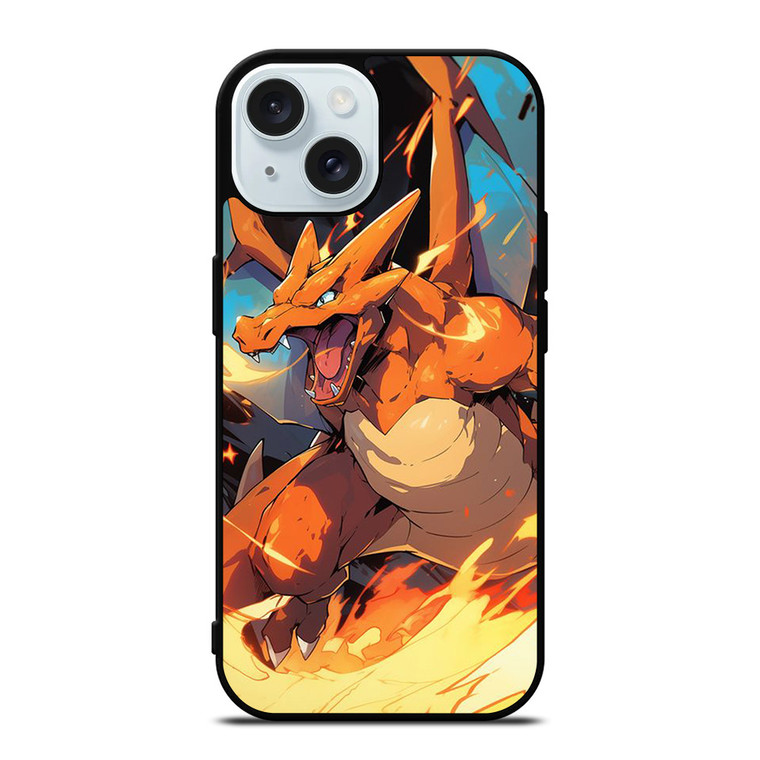 POKEMON CHARIZAR POCKET MONSTERS ART iPhone 15 Case Cover