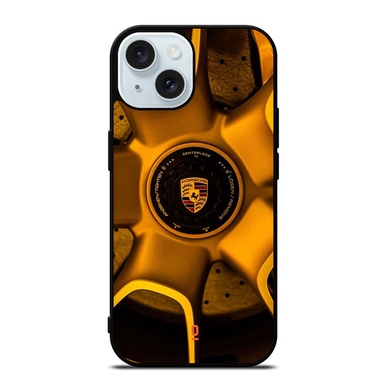 RIM OF PORSCHE CAR LOGO iPhone 15 Case Cover