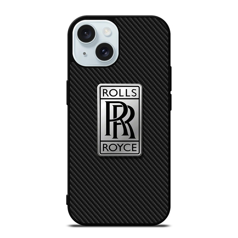 ROLLS ROYCE CAR LOGO CARBON iPhone 15 Case Cover