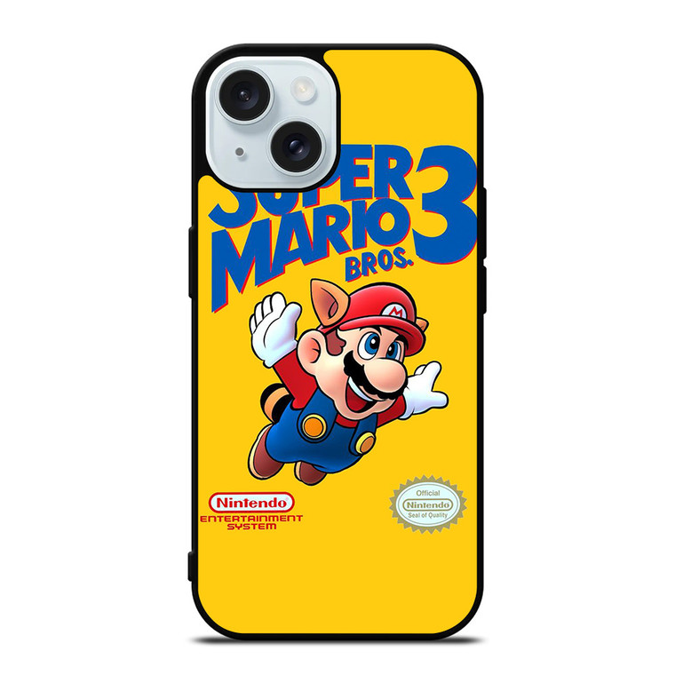 SUPER MARIO BROS 3 NES COVER RETRO iPhone 15 Case Cover