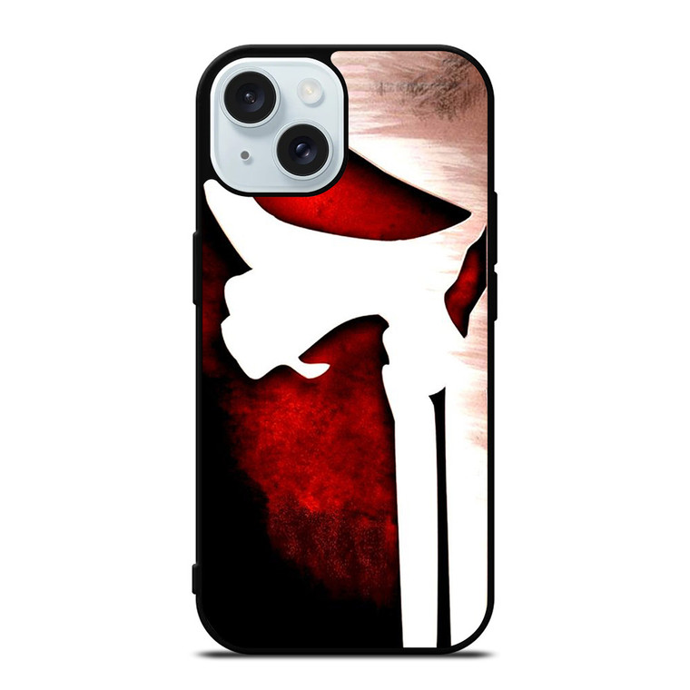 THE PUNISHER LOGO RED MARVEL iPhone 15 Case Cover