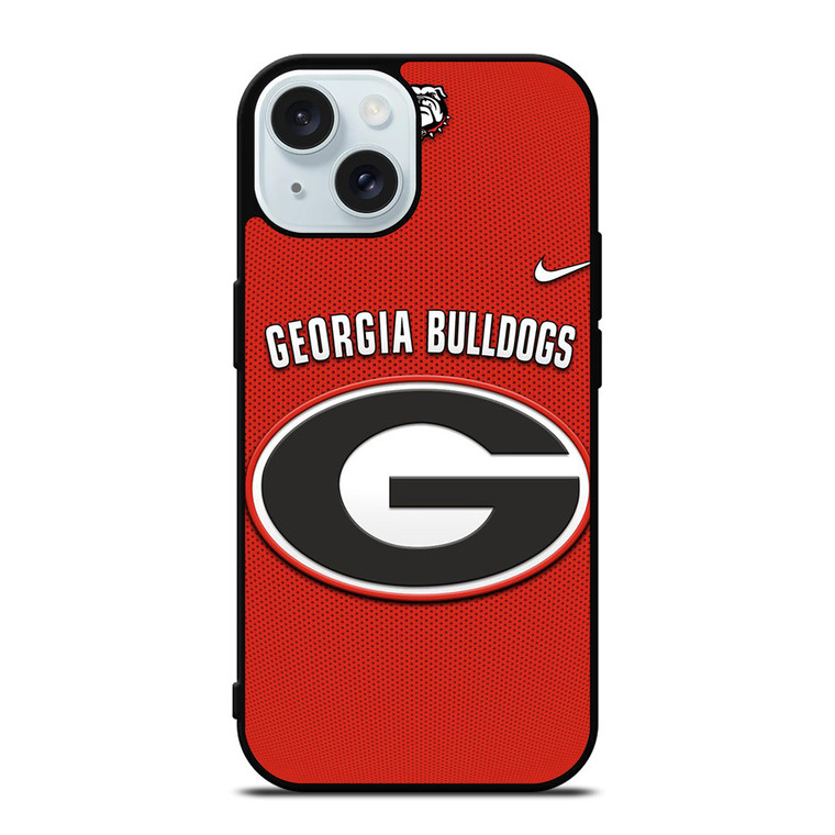 UGA UNIVERSITY OF GEORGIA BULLDOGS LOGO NIKE iPhone 15 Case Cover
