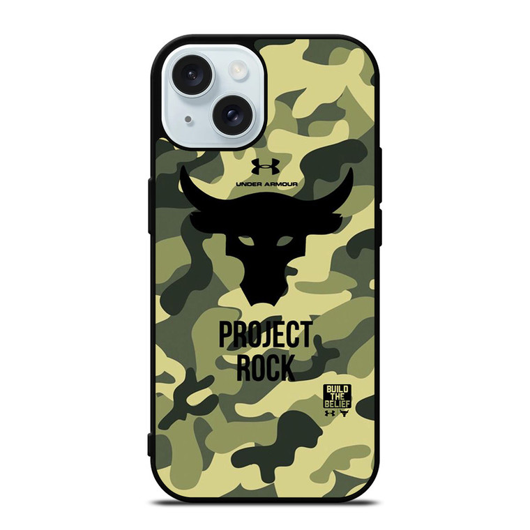 UNDER ARMOUR LOGO PROJECT ROCK CAMO iPhone 15 Case Cover