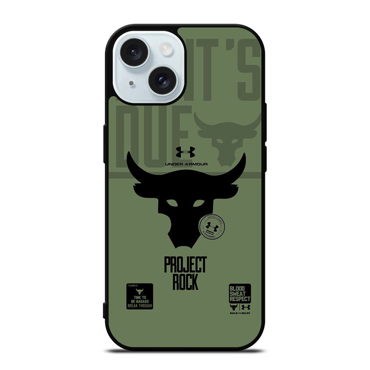 UNDER ARMOUR LOGO PROJECT ROCK iPhone 15 Case Cover