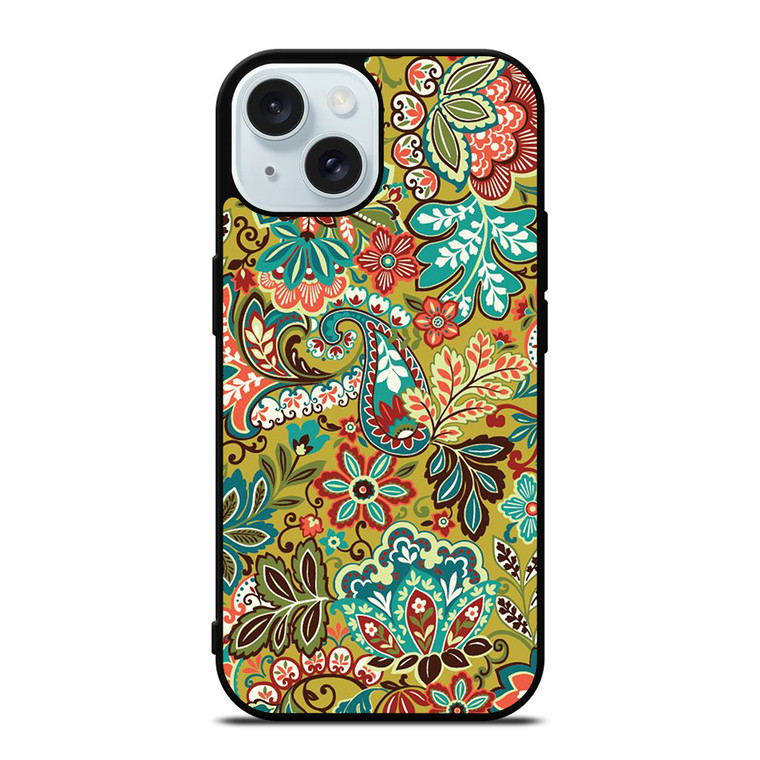 VERA BRADLEY FLOWER PATTERN iPhone 15 Case Cover