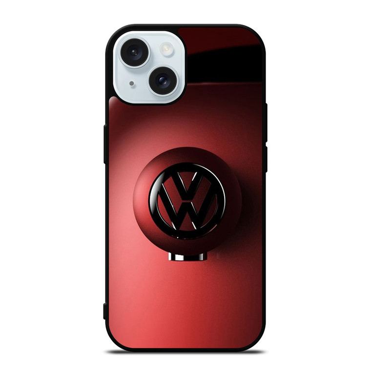 VW VOLKSWAGEN CAR LOGO RED iPhone 15 Case Cover