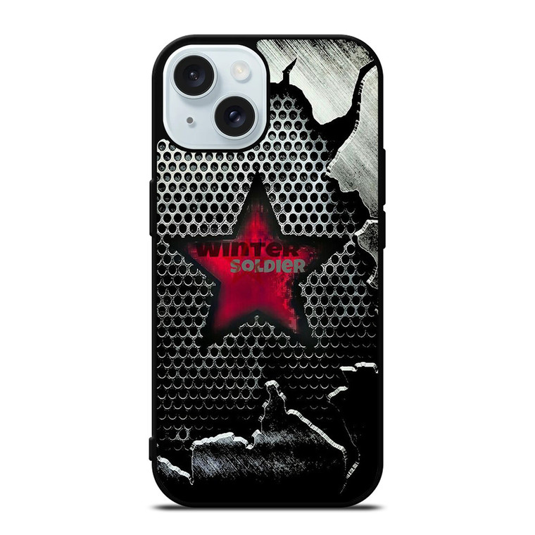 WINTER SOLDIER METAL LOGO AVENGERS iPhone 15 Case Cover
