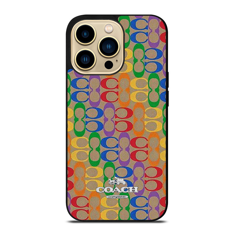 COACH NEW YORK RAINBOW PATTERN ICON iPhone 14 Pro Max Case Cover