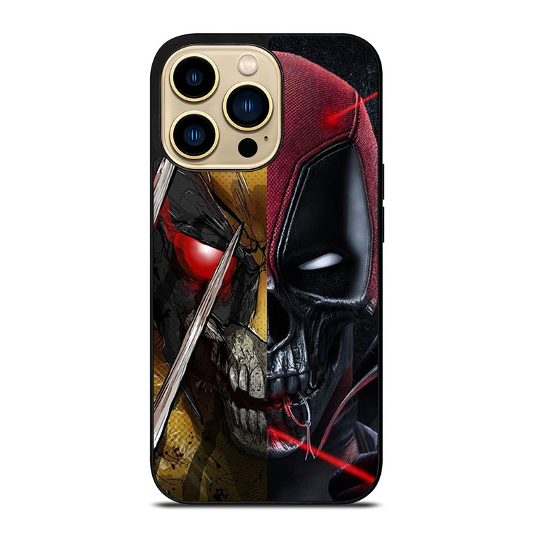 DEADPOOL X WOLVERINE SKULL ICON iPhone 14 Pro Max Case Cover