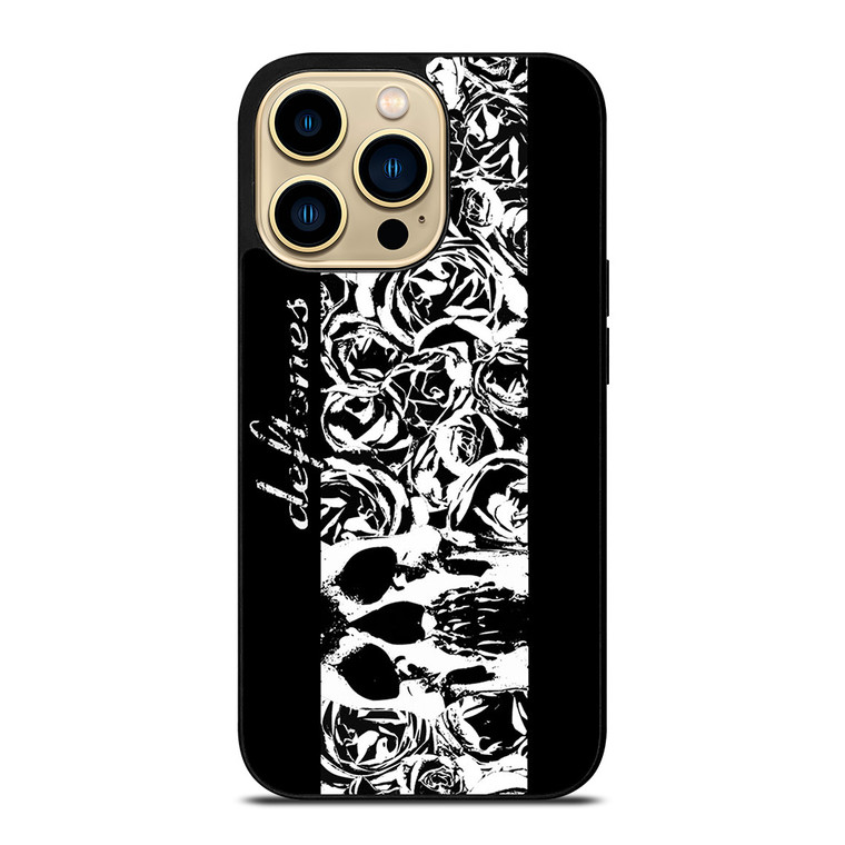 DEFTONES ROCK BAND LOGO SKULL ROSE iPhone 14 Pro Max Case Cover