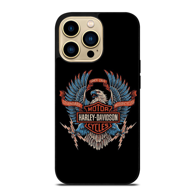 HARLEY DAVIDSON LEGENDARY MOTORCYCLES LOGO EAGLE iPhone 14 Pro Max Case Cover