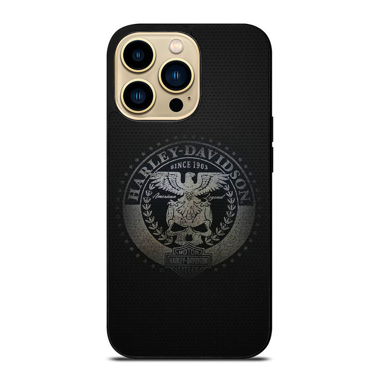 HARLEY DAVIDSON MOTORCYCLES COMPANY CARBON LOGO iPhone 14 Pro Max Case Cover
