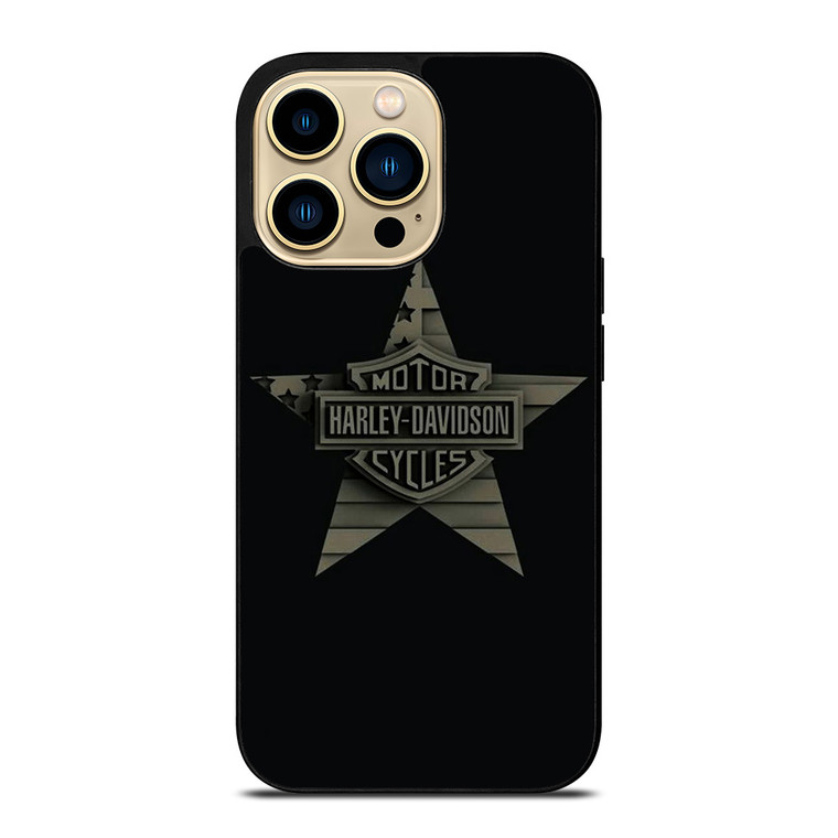 HARLEY DAVIDSON MOTORCYCLES COMPANY LOGO STAR iPhone 14 Pro Max Case Cover