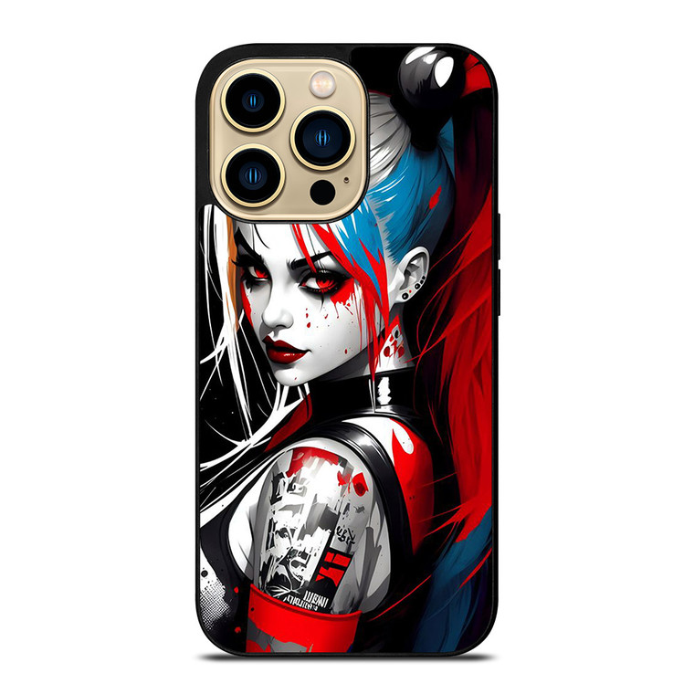 HARLEY QUINN DC ART iPhone 14 Pro Max Case Cover