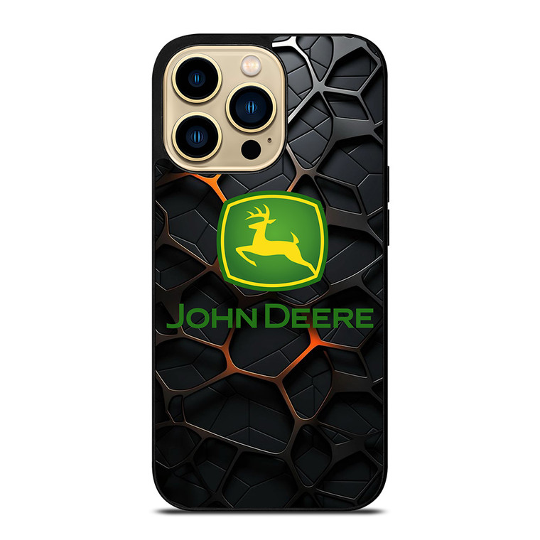 JOHN DEERE TRACTOR LOGO STEEL EMBLEM iPhone 14 Pro Max Case Cover