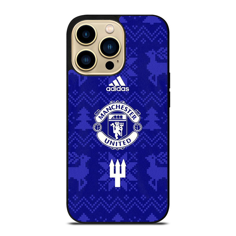 MANCHESTER UNITED FC LOGO FOOTBALL BLUE ICON iPhone 14 Pro Max Case Cover
