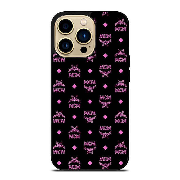 MCM WORLD LOGO BLACK PINK ICON iPhone 14 Pro Max Case Cover