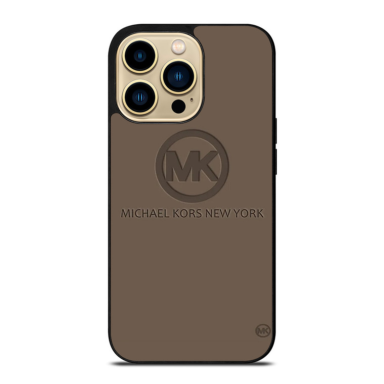 MICHAEL KORS NEW YORK LOGO BROWN iPhone 14 Pro Max Case Cover