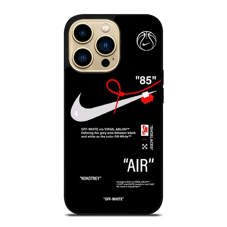 NIKE AIR JORDAN OFF WHITE BLACK KOKOTREY iPhone 14 Pro Max Case Cover