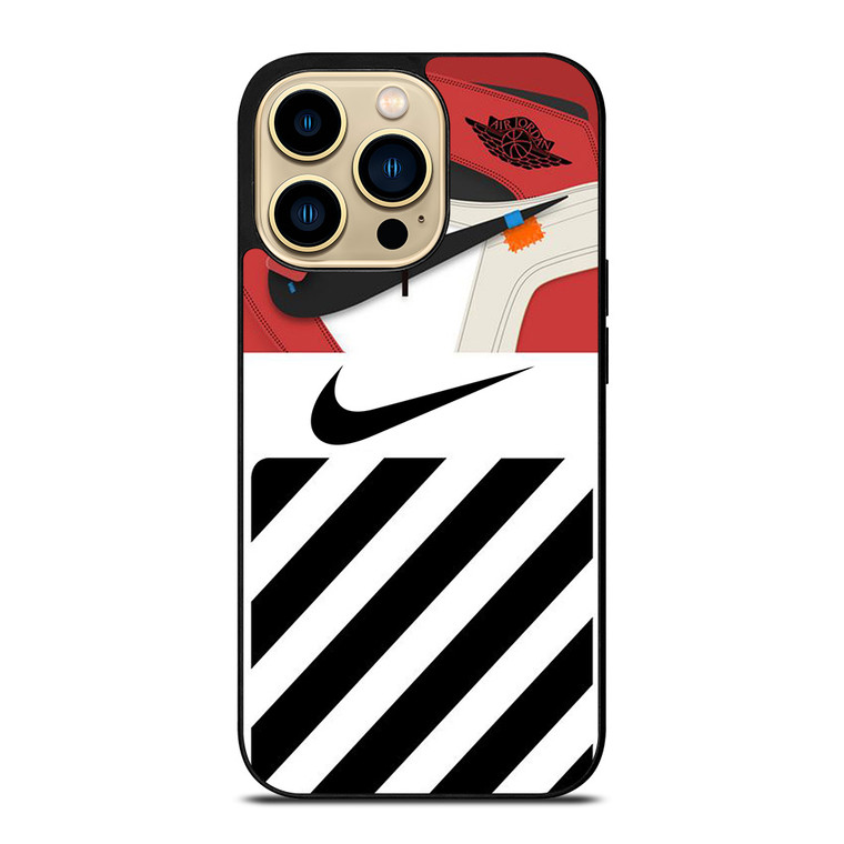 NIKE AIR JORDAN SHOES OFF WHITE LOGO iPhone 14 Pro Max Case Cover