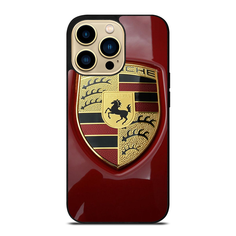 PORSCHE LOGO EMBLEM RED iPhone 14 Pro Max Case Cover