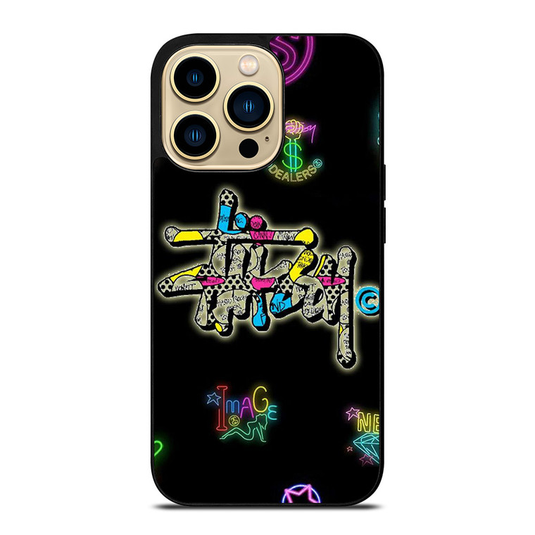 STUSSY LOGO THE DEALERS COLORFUL ICON iPhone 14 Pro Max Case Cover