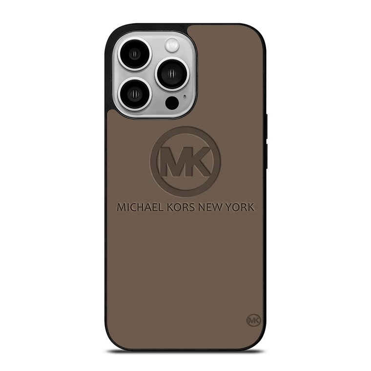 MICHAEL KORS NEW YORK LOGO BROWN iPhone 14 Pro Case Cover