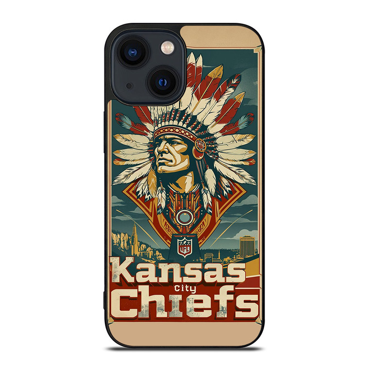 KANSAS CITY CHIEF NFL FOOTBALL ICON INDIAN iPhone 14 Plus Case Cover