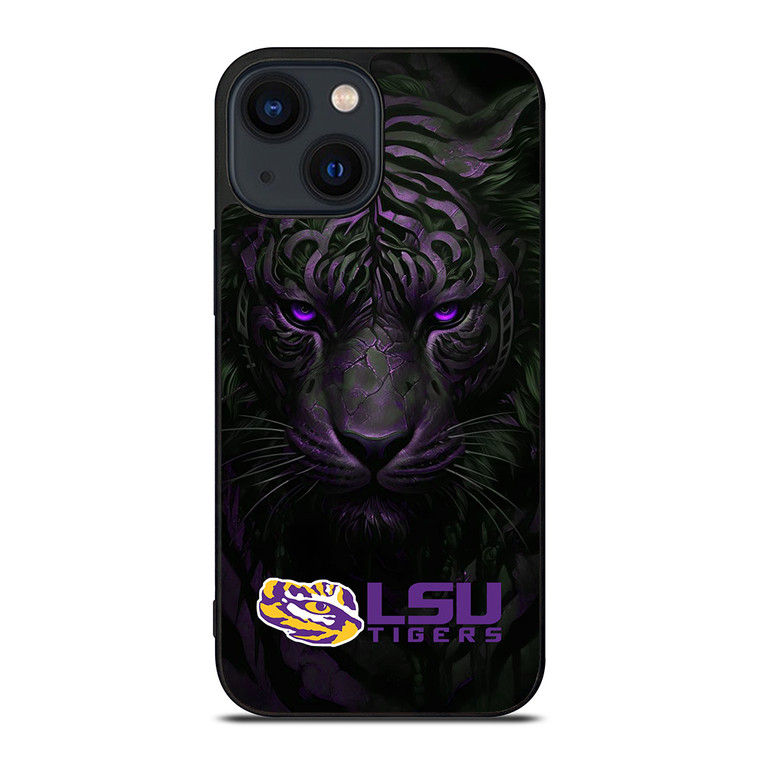 LSU TIGERS LOGO UNIVERSITY FOOTBALL TEAM ICON iPhone 14 Plus Case Cover