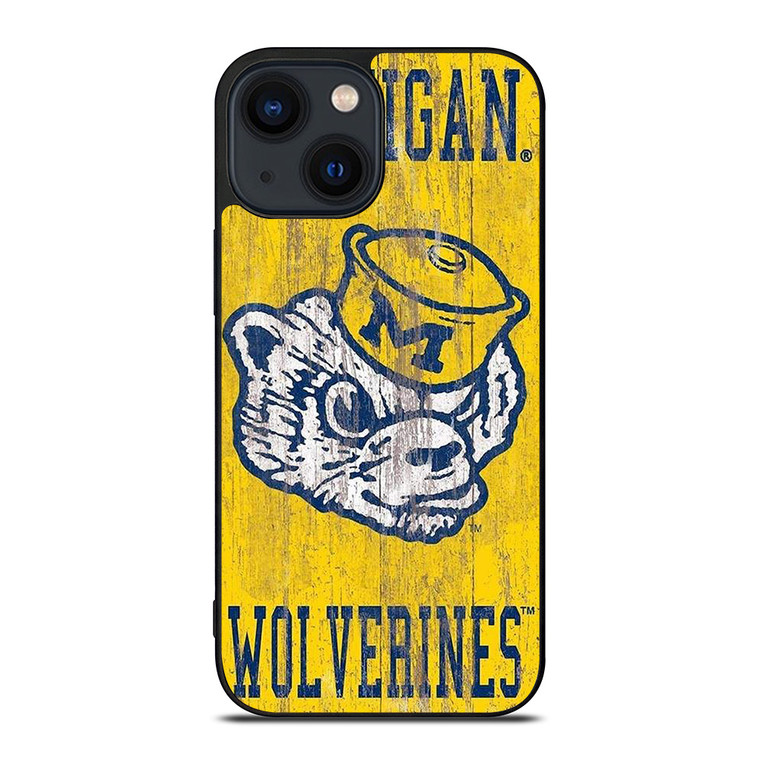 MICHIGAN WOLVERINES FOOTBALL UNIVERSITY ICON iPhone 14 Plus Case Cover