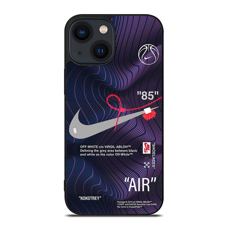 NIKE AIR JORDAN OFF WHITE PURPLE iPhone 14 Plus Case Cover