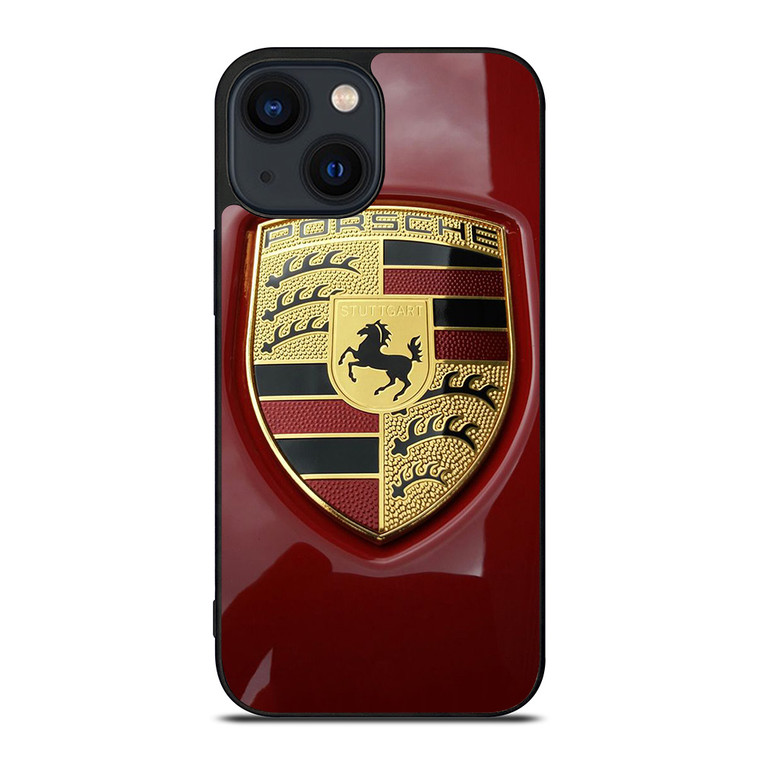 PORSCHE LOGO EMBLEM RED iPhone 14 Plus Case Cover