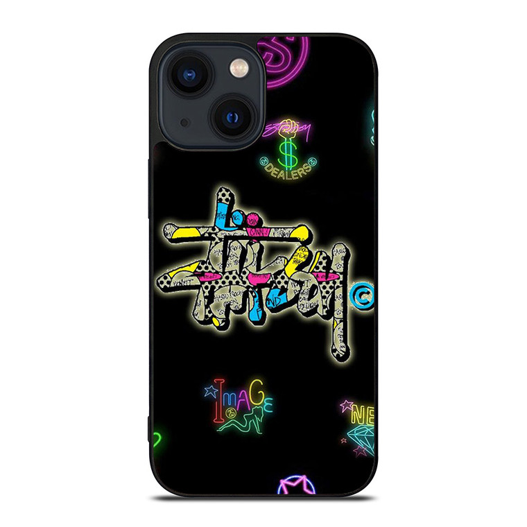 STUSSY LOGO THE DEALERS COLORFUL ICON iPhone 14 Plus Case Cover