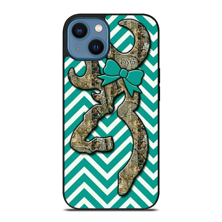 COUNTRY GAL CAMO BROWNING CHEVRON iPhone 14 Case Cover