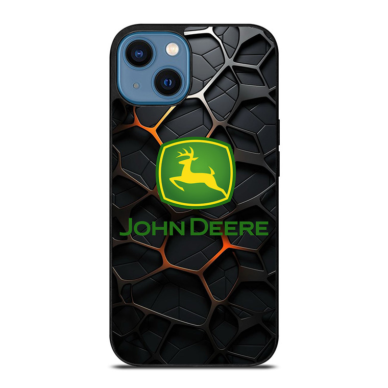 JOHN DEERE TRACTOR LOGO STEEL EMBLEM iPhone 14 Case Cover