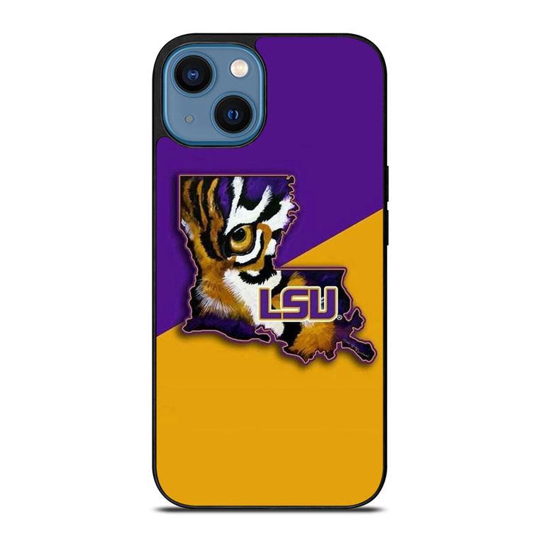 LSU TIGERS LOGO LOUSIANA STATE UNIVERSITY BASKETBALL iPhone 14 Case Cover