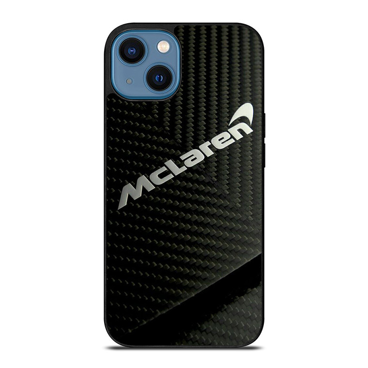 MCLAREN CAR LOGO CARBON iPhone 14 Case Cover