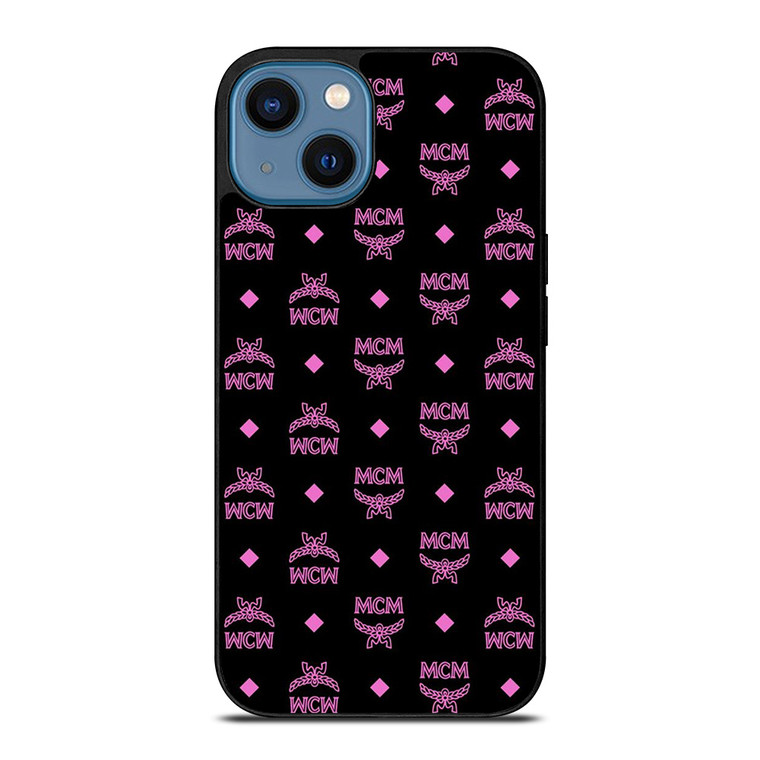 MCM WORLD LOGO BLACK PINK ICON iPhone 14 Case Cover
