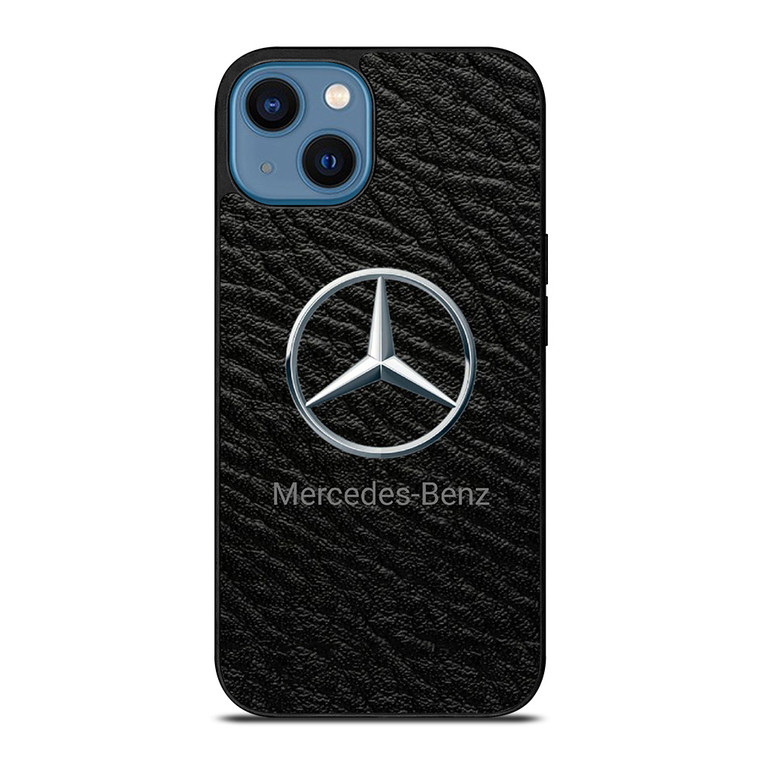 MERCEDES BENZ LOGO ON LEATHER iPhone 14 Case Cover