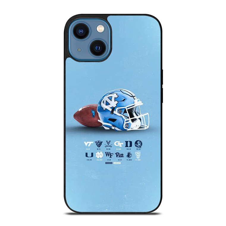 NORTH CAROLINA TAR HEELS LOGO BASKETBALL UNIVERSITY HELMET iPhone 14 Case Cover