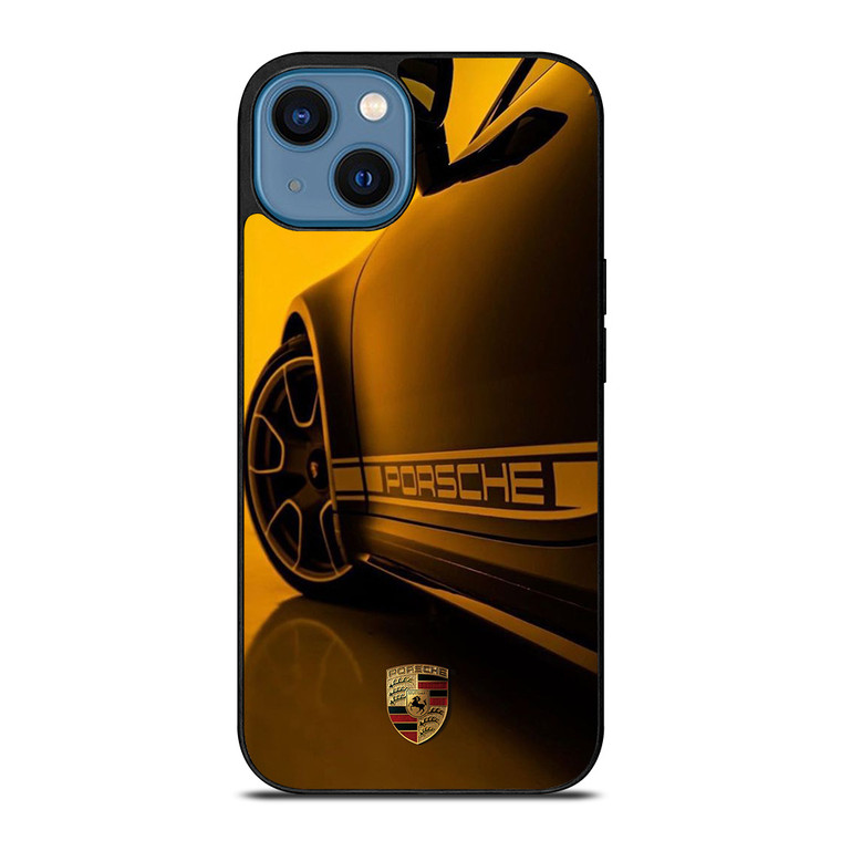 PORSCHE LOGO CAR YELOOW iPhone 14 Case Cover