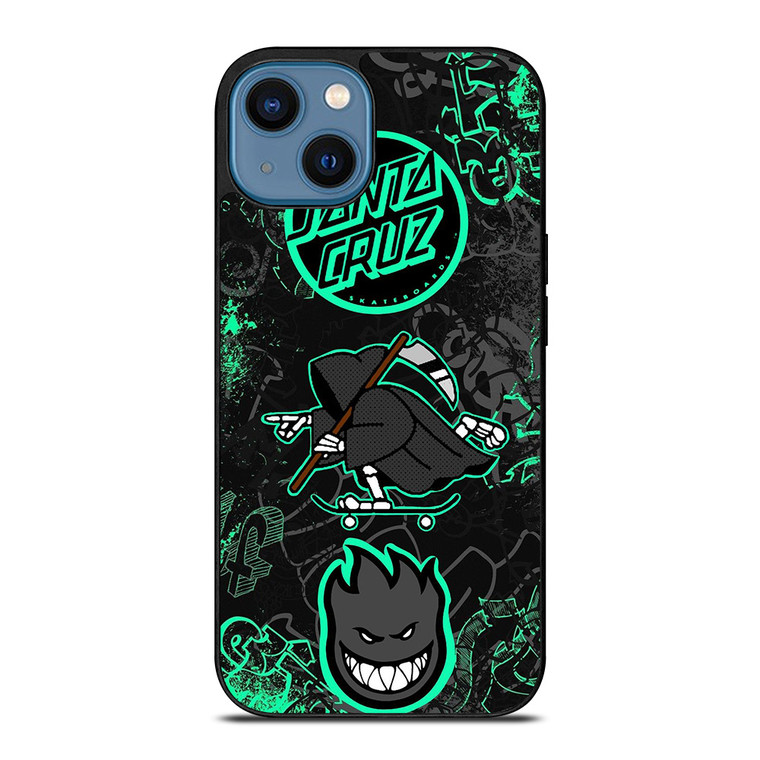 SANTA CRUZ SKATEBOARD GRIM REAPER iPhone 14 Case Cover