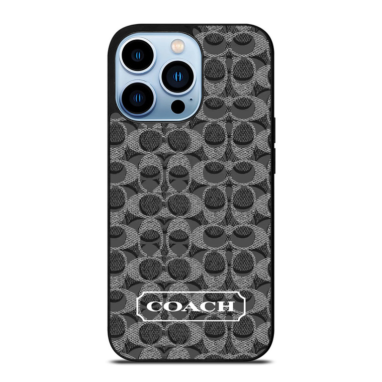 COACH NEW YORK LOGO PATTERN BLACK iPhone 13 Pro Max Case Cover