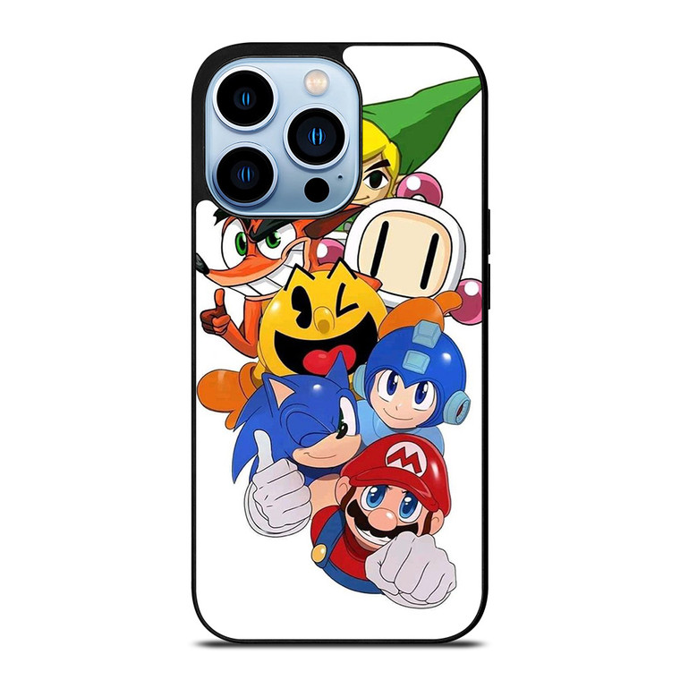 GAME CHARACTER MARIO BROSS SONIC PAC MAN iPhone 13 Pro Max Case Cover