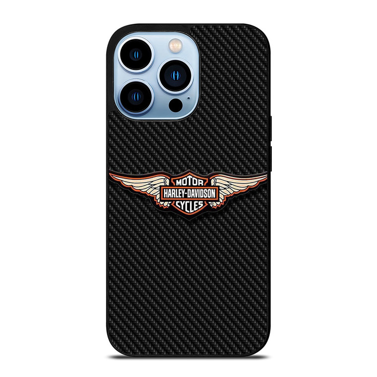 HARLEY DAVIDSON LOGO MOTORCYCLES COMPANY CARBON iPhone 13 Pro Max Case Cover